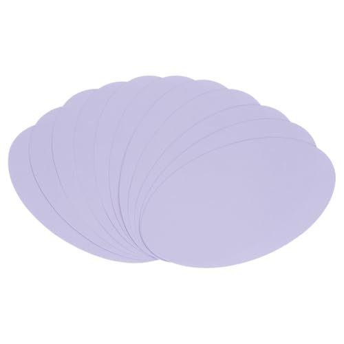 sourcing map Ovaler Karton, 10,2 cm breit, 16,5 cm lang, 30 Stück, 22,7 kg/180 g/m², farbige Ausschnitte, Papier, dicker Karton, Untersetzer für Bastelarbeiten, Pinnwand-Dekoration, Hellviolett von sourcing map