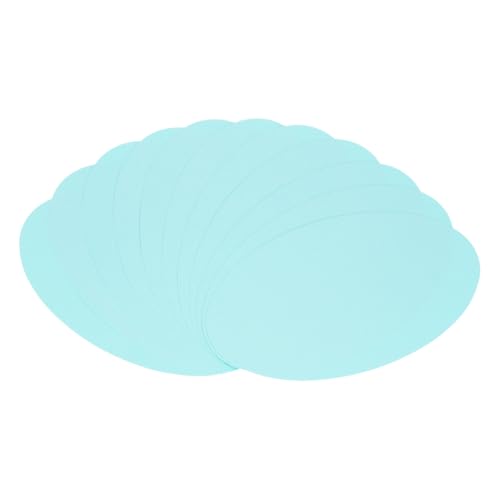 sourcing map Ovaler Karton, 12,7 cm breit, 20,3 cm lang, 10 Stück, 22,7 kg/180 g/m², farbige Ausschnitte, Papier, dicker Karton, Untersetzer für Bastelarbeiten, Pinnwand-Dekoration, Hellblau von sourcing map