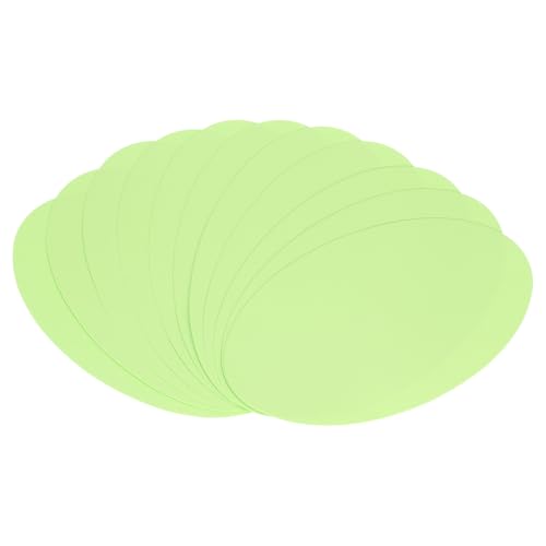 sourcing map Ovaler Karton, 12,7 cm breit, 20,3 cm lang, 10 Stück, 22,7 kg/180 g/m², farbige Ausschnitte, Papier, dicker Karton, Untersetzer für Bastelarbeiten, Pinnwand-Dekoration, Hellgrün von sourcing map