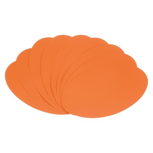 sourcing map Ovaler Karton, 7,6 cm breit, 12,7 cm lang, 30 Stück, 22,7 kg/180 g/m², farbige Ausschnitte, Papier, dicker Karton, Untersetzer für Bastelarbeiten, Pinnwand-Dekoration, Orange von sourcing map