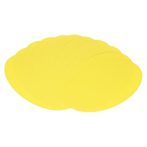 sourcing map Ovaler Karton, 7,6 cm breit, 12,7 cm lang, 60 Stück, 22,7 kg/180 g/m², farbige Ausschnitte, Papier, dicker Karton, Untersetzer für Bastelarbeiten, Pinnwand-Dekoration, Dunkelgelb von sourcing map