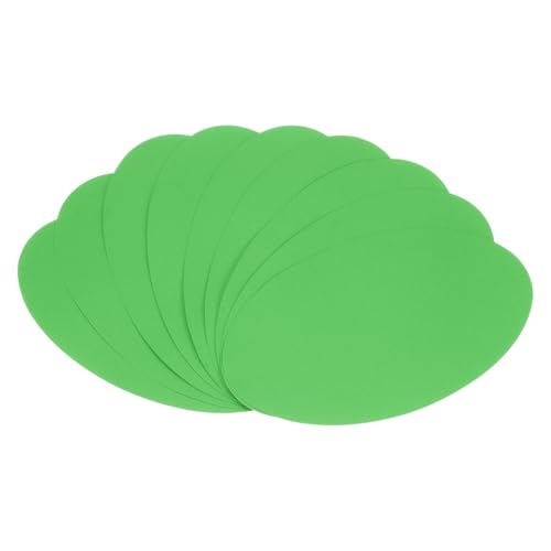 sourcing map Ovaler Karton, 7,6 cm breit, 12,7 cm lang, 60 Stück, 22,7 kg/180 g/m², farbige Ausschnitte, Papier, dicker Karton, Untersetzer für Bastelarbeiten, Pinnwand-Dekoration, dunkelgrün von sourcing map