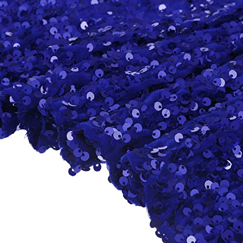 sourcing map Pailletten-Stoff, hellblau, 2 m Länge, 1,9 m breit, Samtstoff, Netzstoff, volle Glitzer-Pailletten, Stoff, Nähen für Bastelarbeiten, Kleidung, Dekoration von sourcing map