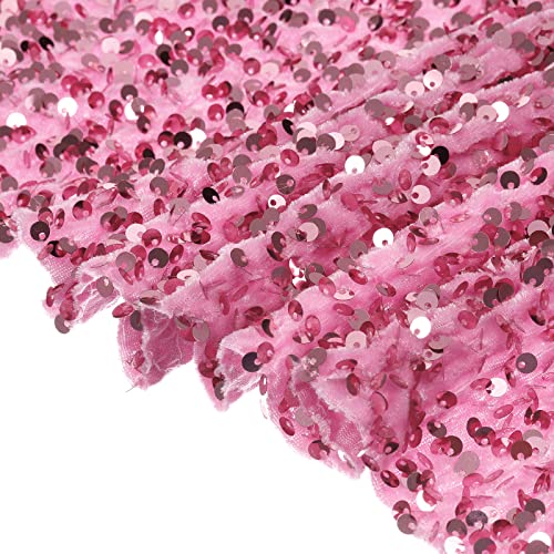 sourcing map Pailletten Stoff Meterware 120cm x 91cm Sparkly Stoff glitzernder Stoff Pailletten-Stoff Flanell mit 5mm Runde Pailletten, Rosa sourcing map Pailletten Stoff Meterware 120cm x 91cm Sparkly Stoff glitzernder Stoff Pailletten-Stoff Flanell mit 5mm Runde Pailletten, Rosa von sourcing map