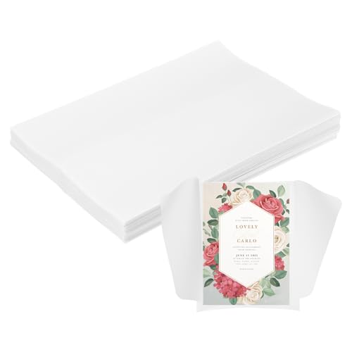 sourcing map Pergamentumhüllen, 12,7 x 17,8 cm, Pergamentpapier, vorgefaltet, transparent, 53 g/m², für Hochzeitseinladungen, Accessoires, Brautpartys, Geburtstage, Verpackungen, 220 Stück sourcing map Pergamentumhüllen, 12,7 x 17,8 cm, Pergamentpapier, vorgefaltet, transparent, 53 g/m², für Hochzeitseinladungen, Accessoires, Brautpartys, Geburtstage, Verpackungen, 220 Stück von sourcing map