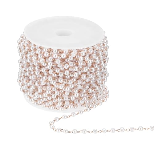 sourcing map Perlenketten auf Rolle, 3 mm, Kunstperlen, Girlande, Großpackung mit Spule für Schmuckherstellung, DIY, Handwerk, Roségold sourcing map Perlenketten auf Rolle, 3 mm, Kunstperlen, Girlande, Großpackung mit Spule für Schmuckherstellung, DIY, Handwerk, Roségold von sourcing map