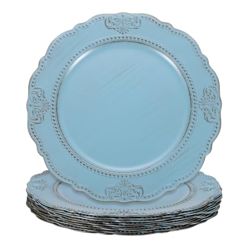 sourcing map Platzteller im Vintage-Stil, 33 cm, Kunststoffperlen, dekoratives Ladegerät für Speiseteller, Set, runde Teller, Ladegerät für Hochzeit, Party, Event, Tischdekoration, Blau, 10 Stück sourcing map Platzteller im Vintage-Stil, 33 cm, Kunststoffperlen, dekoratives Ladegerät für Speiseteller, Set, runde Teller, Ladegerät für Hochzeit, Party, Event, Tischdekoration, Blau, 10 Stück von sourcing map