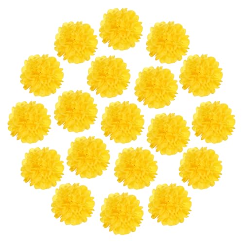 sourcing map Pompons aus Seidenpapier, 10,2 cm, bunt, große Papierblumen, Wanddekorationen für Fiesta, Party, Geburtstag, Hochzeit, Gelb, 20 Stück von sourcing map