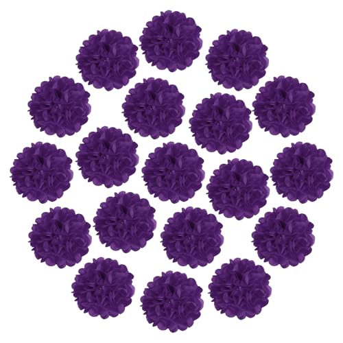 sourcing map Pompons aus Seidenpapier, 30,5 cm, bunt, große Papierblumen, Wanddekorationen für Fiesta, Party, Geburtstag, Hochzeit, Lila, 20 Stück von sourcing map