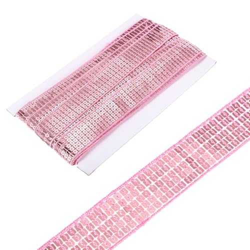 sourcing map Quadratische Pailletten-Bordüre, 2,5 cm x 9,1 m, 5 Reihen, flach, rosa, Paillettenstoff, für Basteln, DIY, Fransen, Nähen sourcing map Quadratische Pailletten-Bordüre, 2,5 cm x 9,1 m, 5 Reihen, flach, rosa, Paillettenstoff, für Basteln, DIY, Fransen, Nähen von sourcing map