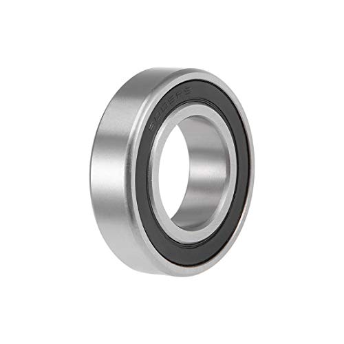 sourcing map Rillen Kugellager 6005-2RS Z2 Doppelt Geschirmt Kohlenstoffstahl 25mm X 47mm X 12mm von sourcing map