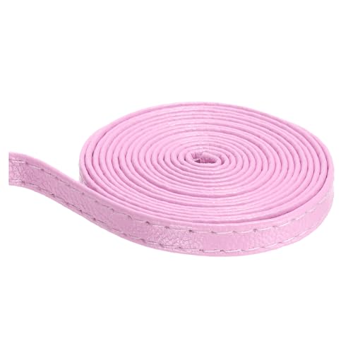 sourcing map Rosa Lederriemen Lederstreifen Schultertasche Lederschnur doppelseitig 1/4 Zoll (6 mm) breit 5 m lang flach Ledergürtel Schnur für Kleidungsgürtel, Taschengriffe, Handwerk von sourcing map