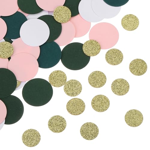 sourcing map Runde Glitzer-Konfetti-Tischdekoration für Party, Hochzeit, Festival, Dekoration, 1,5 cm/2,5 cm, Dunkelgrün, Grün, Weiß, Rosa, Gold, 100 Stück sourcing map Runde Glitzer-Konfetti-Tischdekoration für Party, Hochzeit, Festival, Dekoration, 1,5 cm/2,5 cm, Dunkelgrün, Grün, Weiß, Rosa, Gold, 100 Stück von sourcing map