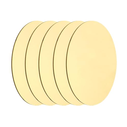 sourcing map Runde Messingplatte, 65 mm Durchmesser, reines Kupferblech, 1 mm H62 Messing, Kupfer, Metallblech für Handwerk, Heimwerker, elektrische Reparaturen, industrielle Verwendung, Metallstempel von sourcing map