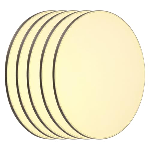 sourcing map Runde Messingplatte, 80 mm Durchmesser, reines Kupferblech, 2 mm H62 Messing, Kupfer, Metallblech für Handwerk, Heimwerker, elektrische Reparaturen, industrielle Verwendung, Metallstempel von sourcing map