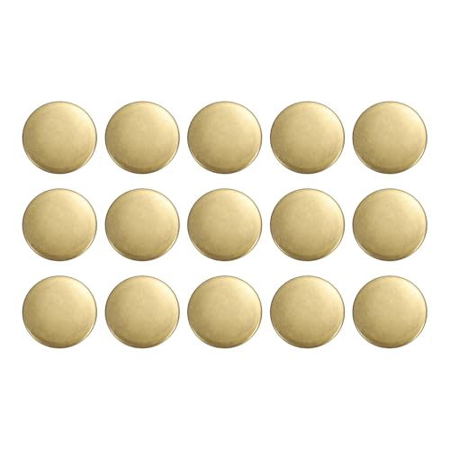 sourcing map Runde Metallknöpfe, 23 mm, Messing, zum Nähen, Basteln, Ersatzknöpfe für Blazer, Anzüge, Kleidung, Dekoration, DIY-Zubehör, Bronze, 15 Stück von sourcing map