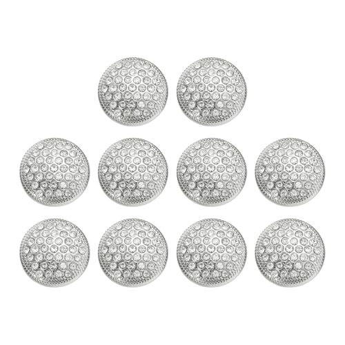 sourcing map Runde Metallknöpfe, 23 mm, Schaft aus Legierung, Strass, Nähen, Basteln, Ersatzknöpfe für Kleidung, Dekoration, DIY-Zubehör, Weiß, 10 Stück sourcing map Runde Metallknöpfe, 23 mm, Schaft aus Legierung, Strass, Nähen, Basteln, Ersatzknöpfe für Kleidung, Dekoration, DIY-Zubehör, Weiß, 10 Stück von sourcing map