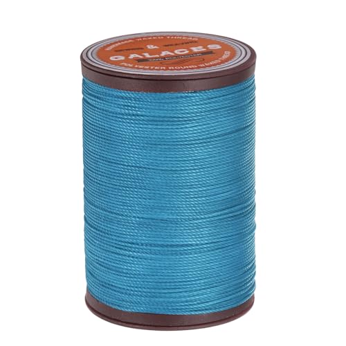sourcing map Rundes Ledernähgarn, gewachst, 80 m, Wachs-Polyesterschnur, 0,55 mm, gewachste Nähschnur für Lederhandwerk, Buchbindung, Armbänder, geflochten, Pfauenblau sourcing map Rundes Ledernähgarn, gewachst, 80 m, Wachs-Polyesterschnur, 0,55 mm, gewachste Nähschnur für Lederhandwerk, Buchbindung, Armbänder, geflochten, Pfauenblau von sourcing map