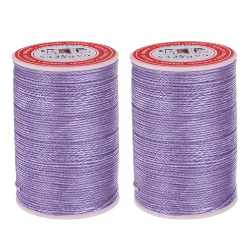 sourcing map Rundes Ledernähgarn, gewachst, 85 m, Polyester-Wachsschnur, 0,65 mm Wachsschnur für Lederhandwerk, Buchbindung, Armbänder, geflochten, lilafarben, 2 Stück sourcing map Rundes Ledernähgarn, gewachst, 85 m, Polyester-Wachsschnur, 0,65 mm Wachsschnur für Lederhandwerk, Buchbindung, Armbänder, geflochten, lilafarben, 2 Stück von sourcing map