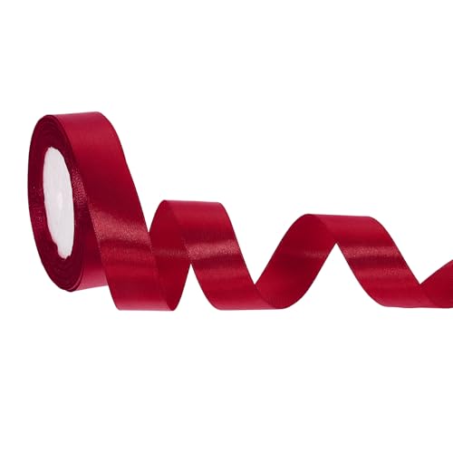 sourcing map Satinband, 2,5 cm, 22 m, solides Polyester-Satinband für Geschenkverpackungen, Hochzeit, Party, Dekoration, Blumenstrauß, Basteln, Weihnachten, Burgunderrot sourcing map Satinband, 2,5 cm, 22 m, solides Polyester-Satinband für Geschenkverpackungen, Hochzeit, Party, Dekoration, Blumenstrauß, Basteln, Weihnachten, Burgunderrot von sourcing map