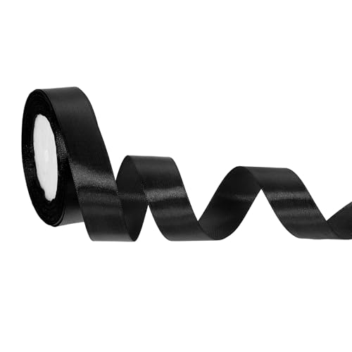 sourcing map Satinband, 2,5 cm, 22 m, solides Polyester-Satinband für Geschenkverpackungen, Hochzeit, Party, Dekoration, Blumenstrauß, Basteln, Weihnachten, Schwarz sourcing map Satinband, 2,5 cm, 22 m, solides Polyester-Satinband für Geschenkverpackungen, Hochzeit, Party, Dekoration, Blumenstrauß, Basteln, Weihnachten, Schwarz von sourcing map