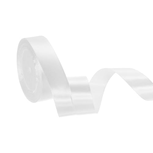 sourcing map Satinband, 2,5 cm, 22 m, solides Polyester-Satinband für Geschenkverpackungen, Hochzeit, Party, Dekoration, Blumenstrauß, Basteln, Weihnachten, Weiß sourcing map Satinband, 2,5 cm, 22 m, solides Polyester-Satinband für Geschenkverpackungen, Hochzeit, Party, Dekoration, Blumenstrauß, Basteln, Weihnachten, Weiß von sourcing map