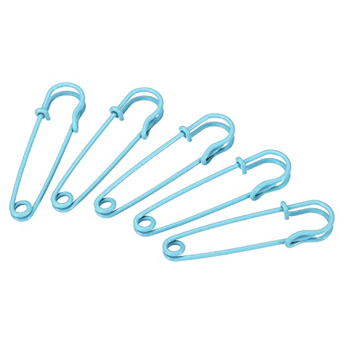 sourcing map Sicherheitsnadeln, 4,9 cm, groß, Metall, Nähnadeln für Decken, Röcke, Basteln, Broschenherstellung, Blau, 20 Stück von sourcing map