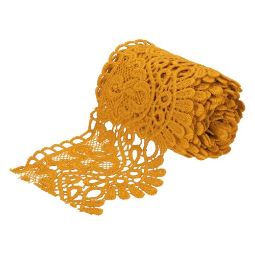 sourcing map Spitzenband, 10,2 cm breit, 2,7 m lang, florales Muster, goldenes Spitzenband zum Nähen, Basteln, Basteln, Geschenkverpackung, Hochzeitsdekoration sourcing map Spitzenband, 10,2 cm breit, 2,7 m lang, florales Muster, goldenes Spitzenband zum Nähen, Basteln, Basteln, Geschenkverpackung, Hochzeitsdekoration von sourcing map