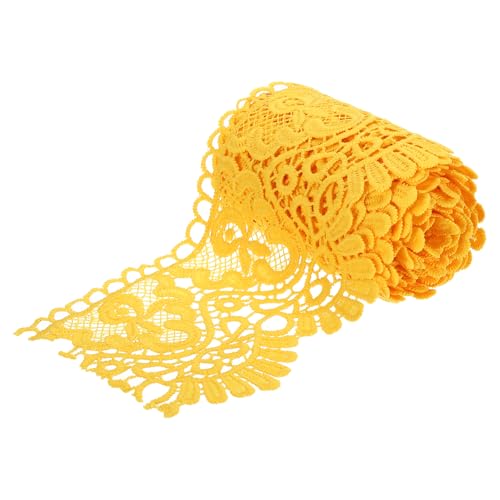 sourcing map Spitzenband mit Blumenmuster, 10,2 cm breit, 2,7 m, Hellgelb, Spitzenband zum Nähen, Basteln, Geschenkverpackungen, Hochzeitsdekoration sourcing map Spitzenband mit Blumenmuster, 10,2 cm breit, 2,7 m, Hellgelb, Spitzenband zum Nähen, Basteln, Geschenkverpackungen, Hochzeitsdekoration von sourcing map
