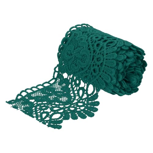sourcing map Spitzenband mit Blumenmuster, 10,2 cm breit, 2,7 m, dunkelgrün, Spitzenband zum Nähen, Basteln, Geschenkverpackungen, Hochzeitsdekoration sourcing map Spitzenband mit Blumenmuster, 10,2 cm breit, 2,7 m, dunkelgrün, Spitzenband zum Nähen, Basteln, Geschenkverpackungen, Hochzeitsdekoration von sourcing map
