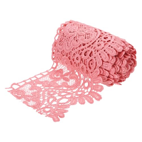 sourcing map Spitzenband mit Blumenmuster, 10,2 cm breit, 2,7 m, rosa Spitzenband zum Nähen, Basteln, Geschenkverpackungen, Hochzeitsdekoration sourcing map Spitzenband mit Blumenmuster, 10,2 cm breit, 2,7 m, rosa Spitzenband zum Nähen, Basteln, Geschenkverpackungen, Hochzeitsdekoration von sourcing map