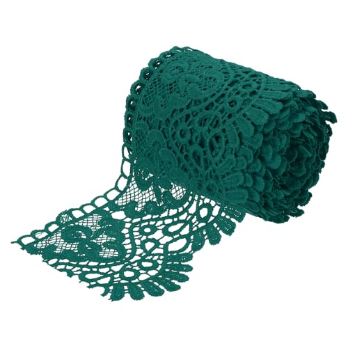 sourcing map Spitzenband mit Blumenmuster, 10,2 cm breit, 4,5 m, dunkelgrün, Spitzenband zum Nähen, Basteln, Geschenkverpackungen, Hochzeitsdekoration sourcing map Spitzenband mit Blumenmuster, 10,2 cm breit, 4,5 m, dunkelgrün, Spitzenband zum Nähen, Basteln, Geschenkverpackungen, Hochzeitsdekoration von sourcing map