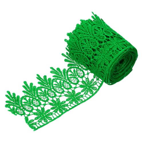 sourcing map Spitzenband mit Blumenmuster, 7,6 cm breit, 2,7 m, Grasgrün, bestickter Rand, Spitzenborte für Näharbeiten, Bastelarbeiten, Geschenkverpackungen, Hochzeitsdekoration sourcing map Spitzenband mit Blumenmuster, 7,6 cm breit, 2,7 m, Grasgrün, bestickter Rand, Spitzenborte für Näharbeiten, Bastelarbeiten, Geschenkverpackungen, Hochzeitsdekoration von sourcing map
