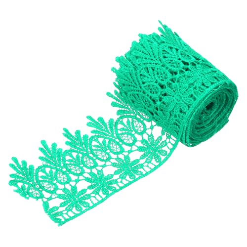 sourcing map Spitzenband mit Blumenmuster, 7,6 cm breit, 2,7 m, Grün, bestickter Rand, Spitzenbordüre zum Nähen, Basteln, Geschenkverpackungen, Hochzeitsdekoration sourcing map Spitzenband mit Blumenmuster, 7,6 cm breit, 2,7 m, Grün, bestickter Rand, Spitzenbordüre zum Nähen, Basteln, Geschenkverpackungen, Hochzeitsdekoration von sourcing map