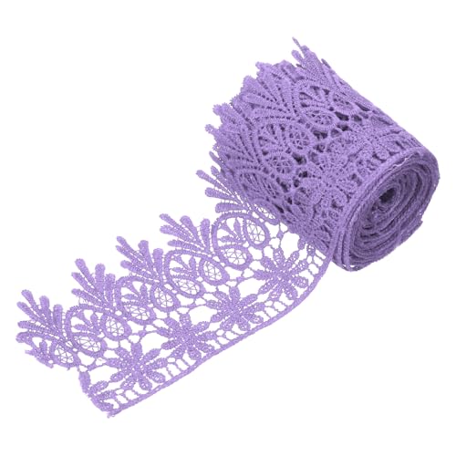 sourcing map Spitzenband mit Blumenmuster, 7,6 cm breit, 2,7 m, hellviolett, bestickter Rand, Spitzenborte für Näharbeiten, Bastelarbeiten, Geschenkverpackungen, Hochzeitsdekoration sourcing map Spitzenband mit Blumenmuster, 7,6 cm breit, 2,7 m, hellviolett, bestickter Rand, Spitzenborte für Näharbeiten, Bastelarbeiten, Geschenkverpackungen, Hochzeitsdekoration von sourcing map