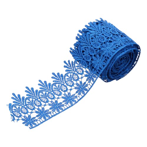 sourcing map Spitzenband mit Blumenmuster, 7,6 cm breit, 4,5 m, dunkelblau, bestickter Rand, Spitzenborte für Näharbeiten, Bastelarbeiten, Geschenkverpackungen, Hochzeitsdekoration sourcing map Spitzenband mit Blumenmuster, 7,6 cm breit, 4,5 m, dunkelblau, bestickter Rand, Spitzenborte für Näharbeiten, Bastelarbeiten, Geschenkverpackungen, Hochzeitsdekoration von sourcing map