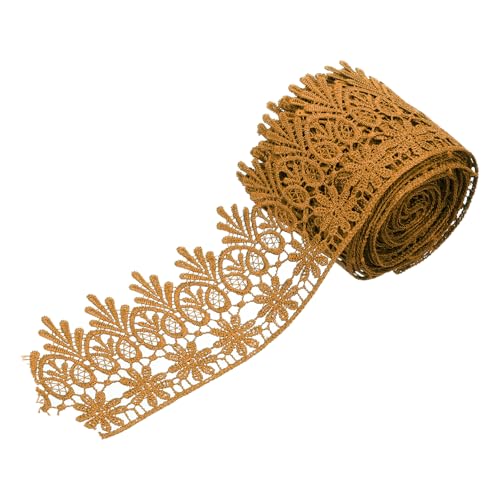 sourcing map Spitzenband mit Blumenmuster, 7,6 cm breit, 4,5 m, hellbraun, bestickter Rand, Spitzenborte für Näharbeiten, Bastelarbeiten, Geschenkverpackungen, Hochzeitsdekoration sourcing map Spitzenband mit Blumenmuster, 7,6 cm breit, 4,5 m, hellbraun, bestickter Rand, Spitzenborte für Näharbeiten, Bastelarbeiten, Geschenkverpackungen, Hochzeitsdekoration von sourcing map