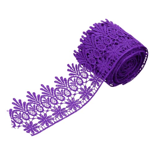 sourcing map Spitzenband mit Blumenmuster, 7,6 cm breit, 4,5 m, violett, bestickter Rand, Spitzenborte für Näharbeiten, Bastelarbeiten, Geschenkverpackungen, Hochzeitsdekoration sourcing map Spitzenband mit Blumenmuster, 7,6 cm breit, 4,5 m, violett, bestickter Rand, Spitzenborte für Näharbeiten, Bastelarbeiten, Geschenkverpackungen, Hochzeitsdekoration von sourcing map