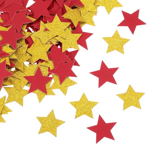sourcing map Stern-Konfetti, Glitzerkonfetti, Tischkonfetti, Dekoration für Party, Hochzeit, Festival, Dekoration, 3,1 x 3,1 cm, Rot, Gold, 200 Stück sourcing map Stern-Konfetti, Glitzerkonfetti, Tischkonfetti, Dekoration für Party, Hochzeit, Festival, Dekoration, 3,1 x 3,1 cm, Rot, Gold, 200 Stück von sourcing map