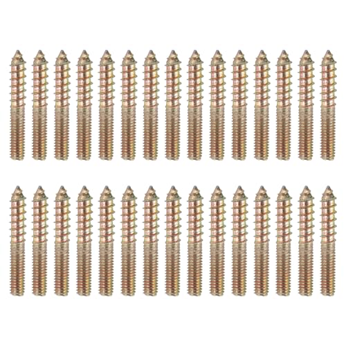 sourcing map Stockschrauben, M6 x 40, Karbonstahl, Doppelkopf, selbstschneidende Holzdübelschrauben für Holzverbindung, Möbelbeine, Farbe Zink, 30 Stück sourcing map Stockschrauben, M6 x 40, Karbonstahl, Doppelkopf, selbstschneidende Holzdübelschrauben für Holzverbindung, Möbelbeine, Farbe Zink, 30 Stück von sourcing map