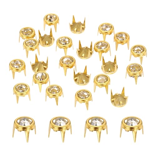 sourcing map Strass-Perlen mit spitzer Unterseite, 7 mm, 50 Stück, mit spitzer Unterseite, Kristallkrallen-Perlen, Nagelkopf für DIY, Lederhandwerk, Dekoration, Kleidung, Schuhe, Gürtel, Goldweiß sourcing map Strass-Perlen mit spitzer Unterseite, 7 mm, 50 Stück, mit spitzer Unterseite, Kristallkrallen-Perlen, Nagelkopf für DIY, Lederhandwerk, Dekoration, Kleidung, Schuhe, Gürtel, Goldweiß von sourcing map