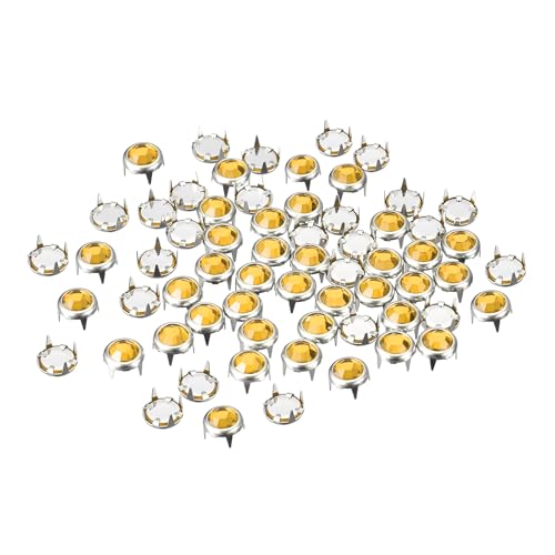 sourcing map Strassstein-Nieten, 6 mm, schillernde Nagelkopf-Nieten, Verzierungen, dekorative Nieten für Lederhandwerk, Kleidung, Tasche, Gürtel, Champagner, 200 Stück sourcing map Strassstein-Nieten, 6 mm, schillernde Nagelkopf-Nieten, Verzierungen, dekorative Nieten für Lederhandwerk, Kleidung, Tasche, Gürtel, Champagner, 200 Stück von sourcing map