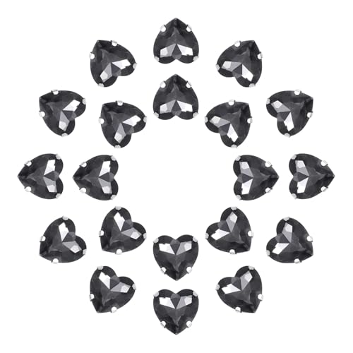 sourcing map Strasssteine in Herzform, zum Aufnähen, 12 x 12 mm, Herz-Kristallglas-Strasssteine, Metall, flache Rückseite, Edelsteine mit silberfarbener Zinkenfassung für Handwerk, DIY-Schmuck, sourcing map Strasssteine in Herzform, zum Aufnähen, 12 x 12 mm, Herz-Kristallglas-Strasssteine, Metall, flache Rückseite, Edelsteine mit silberfarbener Zinkenfassung für Handwerk, DIY-Schmuck, von sourcing map