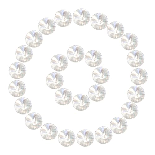 sourcing map Strasssteine mit spitzer Rückseite, 6 mm, rund, facettiert, Kristall-Cabochon, Edelsteine für Brosche, Bastelarbeiten, Schmuckherstellung, Stoffdekoration (AB-Weiß), 50 Stück von sourcing map
