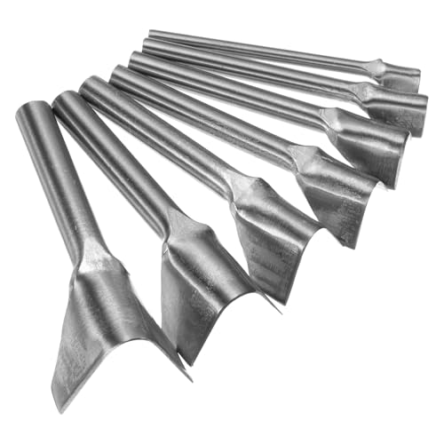 sourcing map V-förmiger Lederstanzer, 10 mm - 40 mm, Lederschneider, Gürtelendschneider, Kohlenstoffstahl, V-Form-Stanzwerkzeug zum Basteln von Riemen, Gürtel, Geldbörse und Tasche, 7 Stück von sourcing map