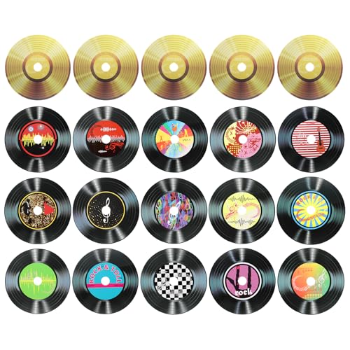 sourcing map Vinyl-Schallplatten-Dekoration, 14 cm, blanko, 16 Designs, gefälschte CD-Album-Cover für Rock-and-Roll-Party, Esszimmer, Heimdekoration, Schwarz und Gold, Stil 1, 20 Stück sourcing map Vinyl-Schallplatten-Dekoration, 14 cm, blanko, 16 Designs, gefälschte CD-Album-Cover für Rock-and-Roll-Party, Esszimmer, Heimdekoration, Schwarz und Gold, Stil 1, 20 Stück von sourcing map