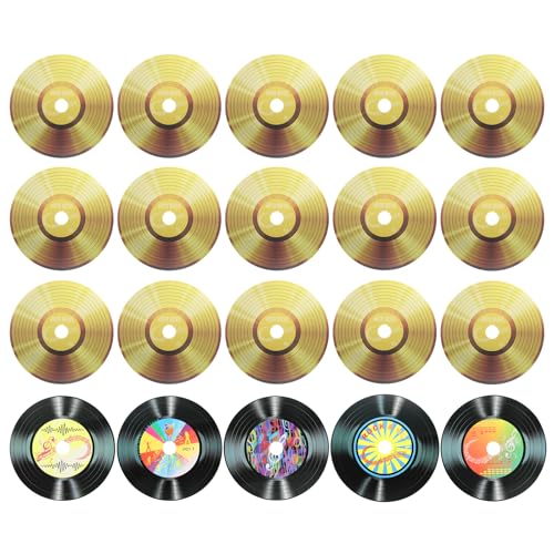 sourcing map Vinyl-Schallplatten-Dekoration, 14 cm, blanko, 6 Designs, gefälschte CD-Album-Cover für Rock-and-Roll-Party, Esszimmer, Heimdekoration, Schwarz und Gold, Stil 7, 20 Stück sourcing map Vinyl-Schallplatten-Dekoration, 14 cm, blanko, 6 Designs, gefälschte CD-Album-Cover für Rock-and-Roll-Party, Esszimmer, Heimdekoration, Schwarz und Gold, Stil 7, 20 Stück von sourcing map