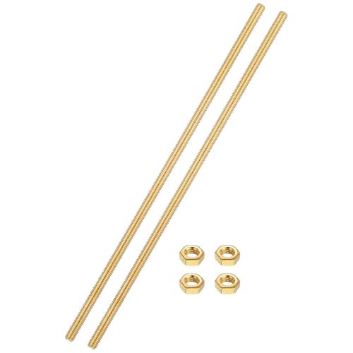 sourcing map Vollgewindestange aus Messing, M6 x 1 mm, Rechtsgewinde, Bolzen mit massiven Messing-Sechskantmuttern, 250 mm lange Gewindestangen, Befestigungen für Anker, Schrauben, Aufhänger, Klemmen sourcing map Vollgewindestange aus Messing, M6 x 1 mm, Rechtsgewinde, Bolzen mit massiven Messing-Sechskantmuttern, 250 mm lange Gewindestangen, Befestigungen für Anker, Schrauben, Aufhänger, Klemmen von sourcing map