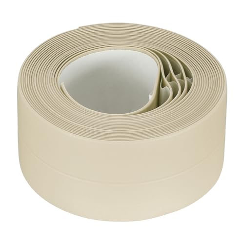 sourcing map Wasserdicht Abdichtungsstreifen Klebeband PVC Dichtband 1.5"x10.5' Beige von sourcing map