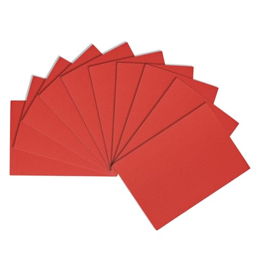 sourcing map Wellpappenpapier, Rot, 29,7 x 21 cm, für Bastel- und DIY-Projekte, 10 Stück sourcing map Wellpappenpapier, Rot, 29,7 x 21 cm, für Bastel- und DIY-Projekte, 10 Stück von sourcing map